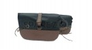For Royal Enfield Bear 650 Soft Pannier Bags and Mounting Rails Black with Brown - SPAREZO